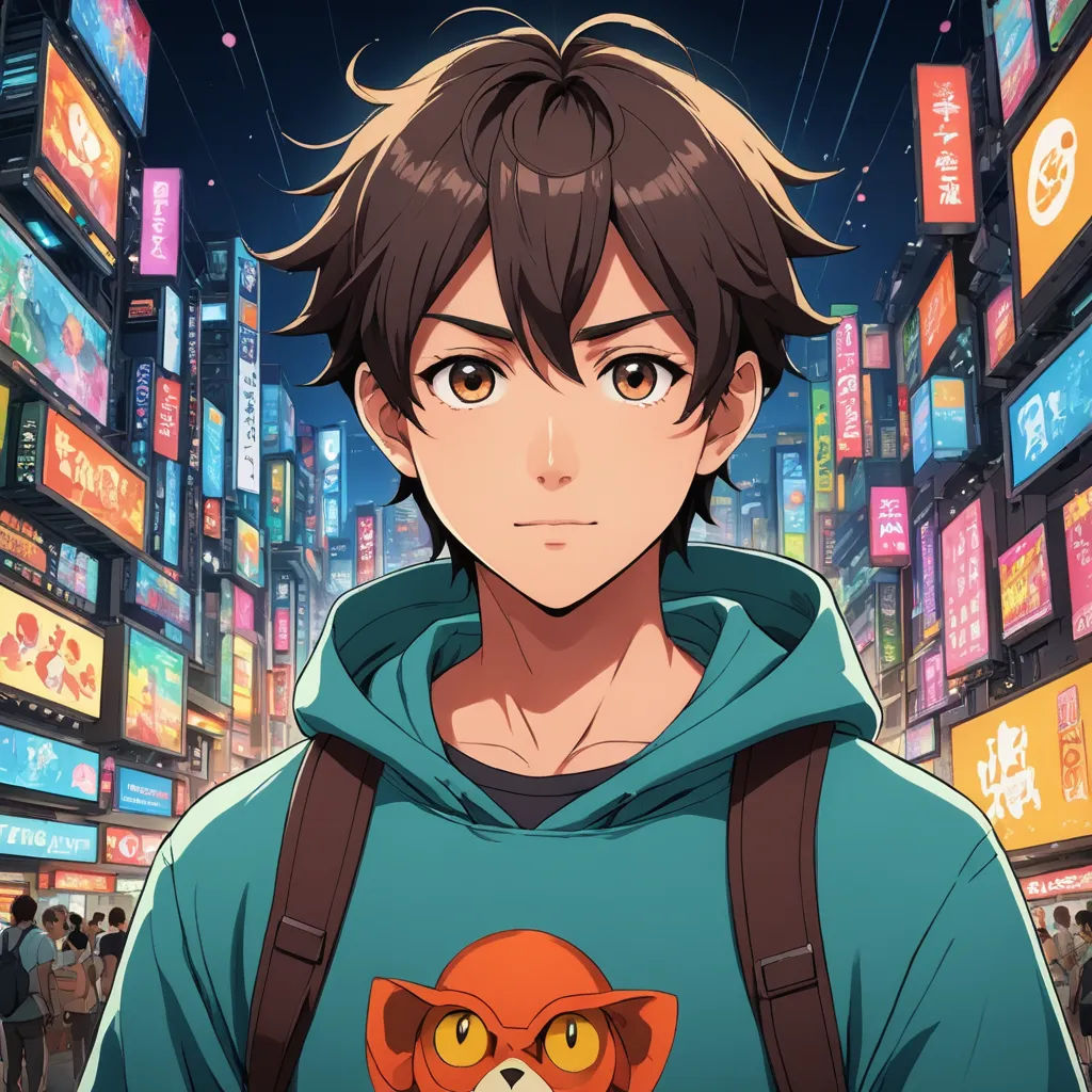a man in a hoodie standing in front of a cityscape with a red fox on his chest, pixel art, a character portrait, Cedric Seaut (Keos Masons), rossdraws global illumination