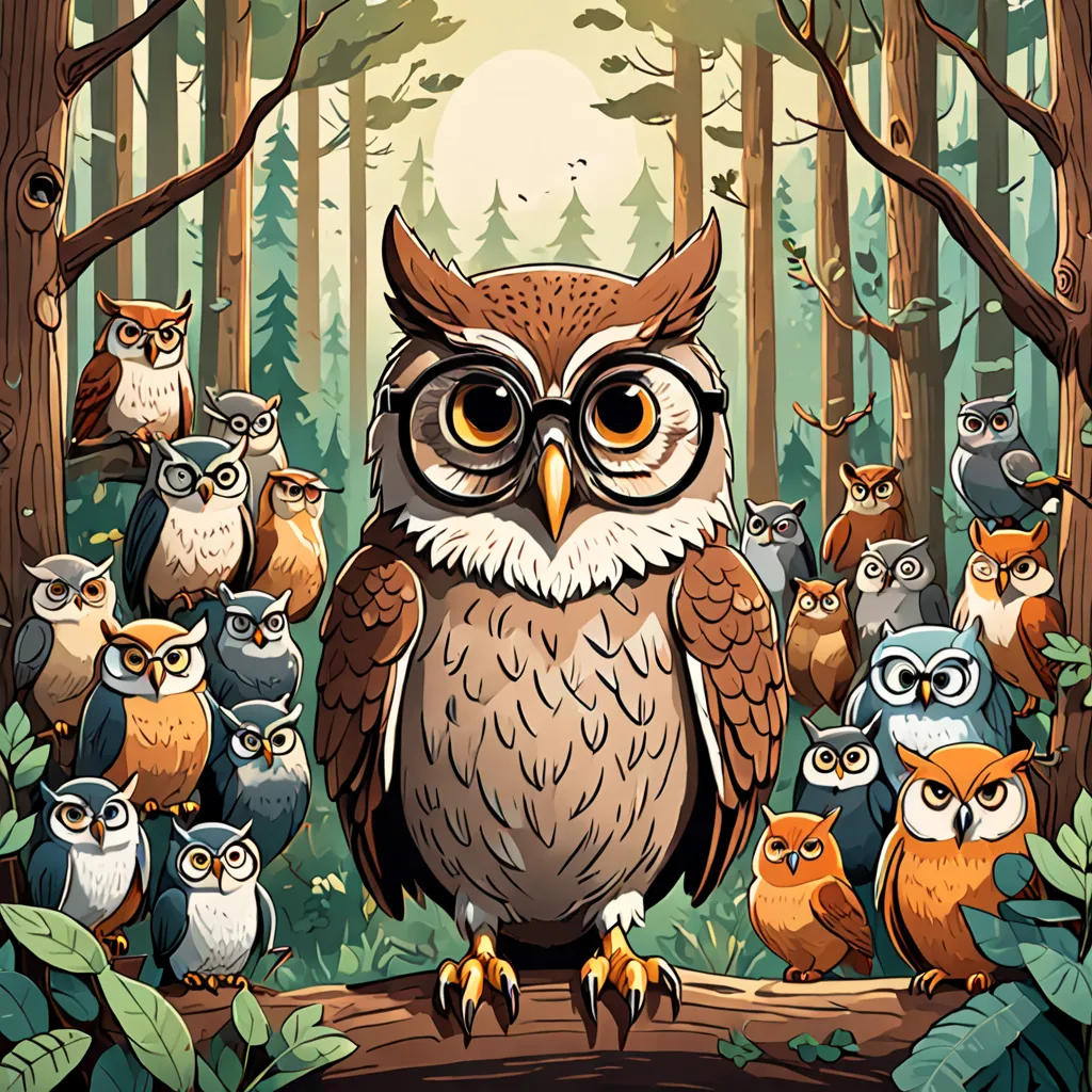 The Wise Owl and the Mischievous Fox