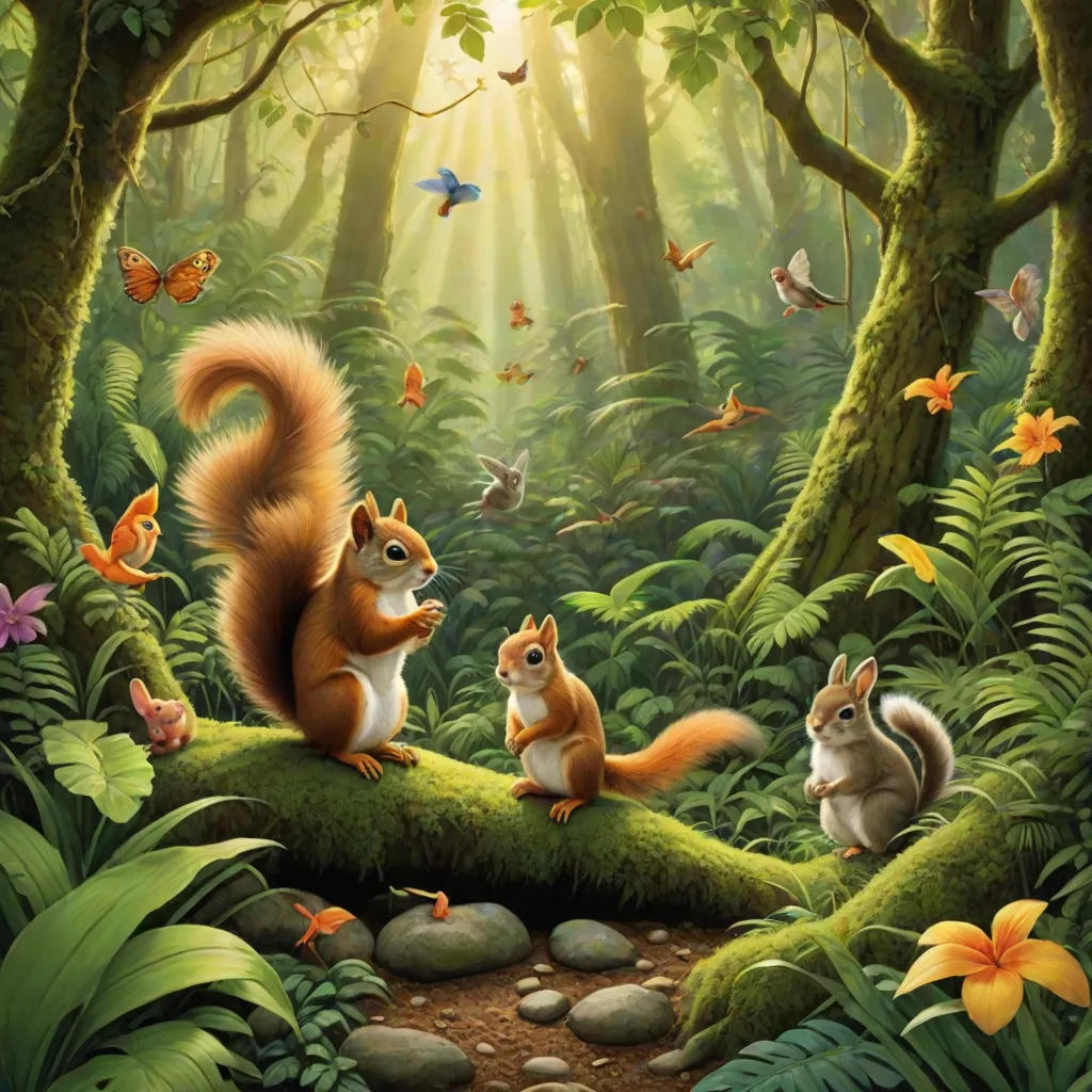 The Adventure of Squirrel, Monkey, and Rabbit