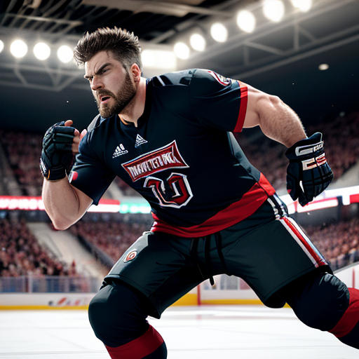 The Hefty Hockey Player