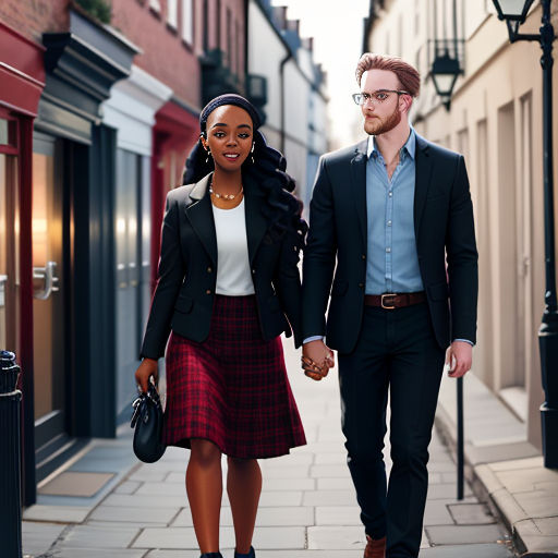 Navy blue tartan plaid store skirt