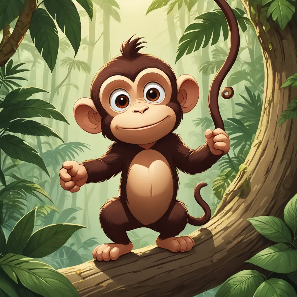 a monkey holding a branch in a jungle with a light shining on it's face and eyes,, sumatraism, a character portrait, Alex Petruk APe, jungle