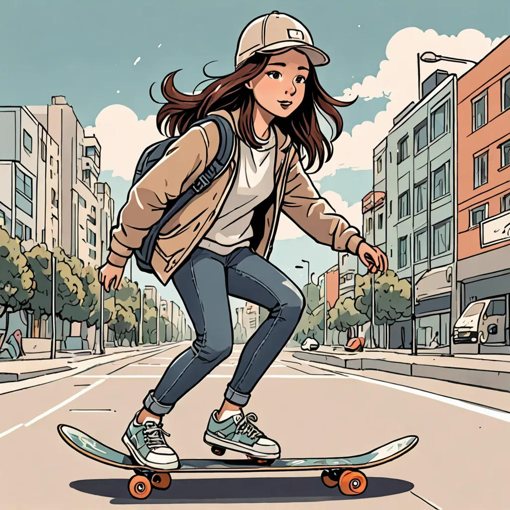 Irina's Yellow Skateboard