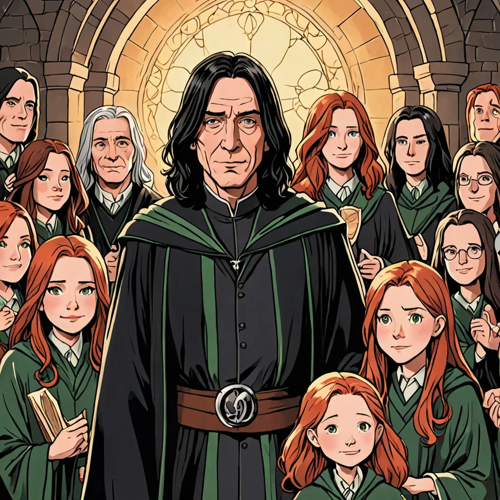 a group of people standing in front of a man in a black robe and a woman in a green dress, les nabis, a comic book panel, Diego Gisbert Llorens, official art