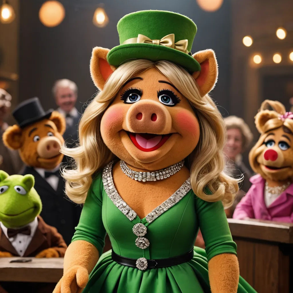 a group of people in costume standing around a table with a pig on it's head and a woman in a green dress, symbolism, a character portrait, Andries Both, promotional image