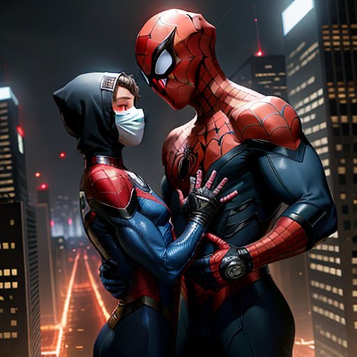 a couple of people in a city at night with a mask on their faces and a cityscape in the background, sots art, concept art, Artgerm, stanley artgerm lau