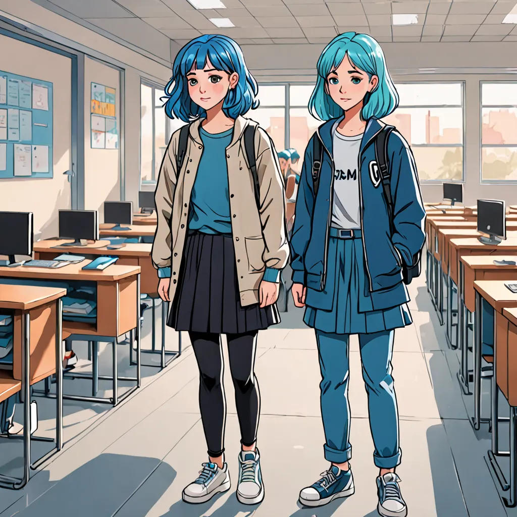 The Blue-haired Friends