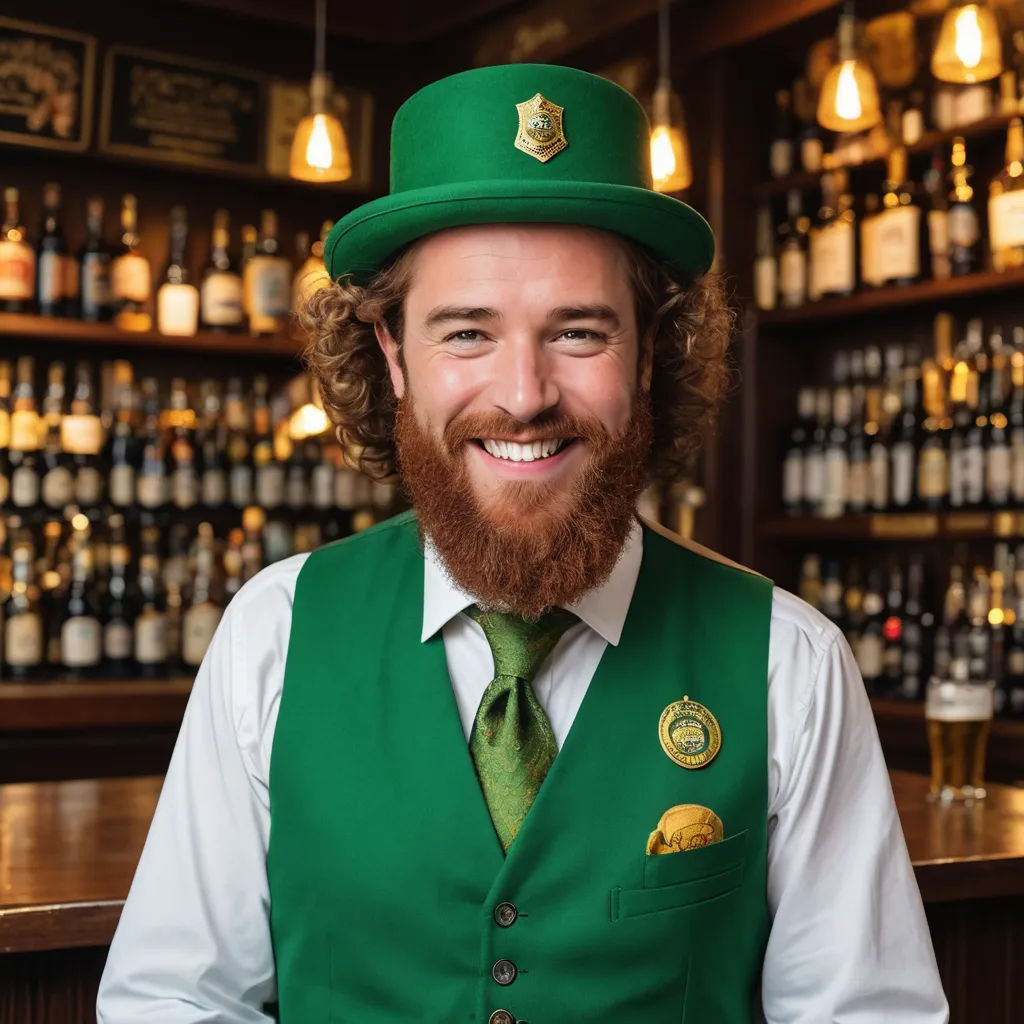 a man with a beard wearing a green vest and a green hat and a green tie and smiling at the camera, viennese actionism, a character portrait, Bryan Organ, green