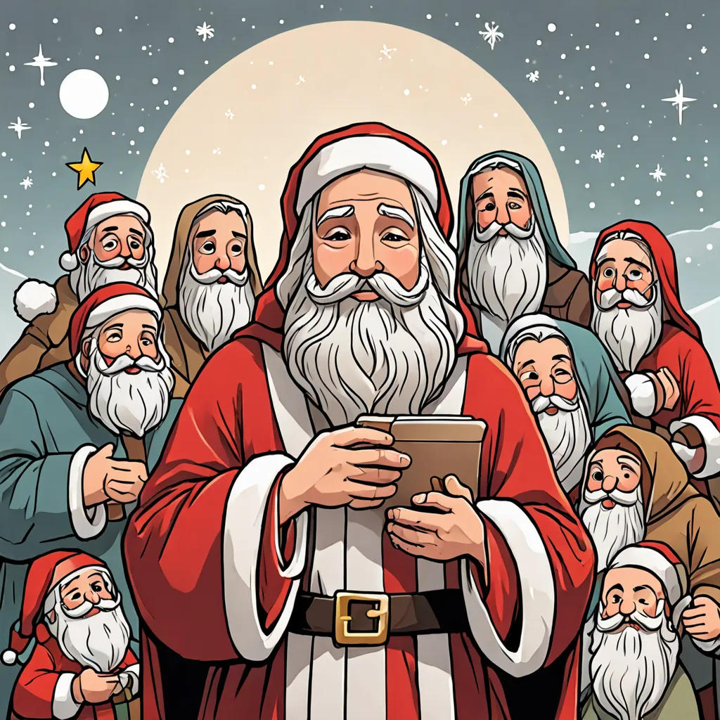Santa and Jesus: Friends Forever