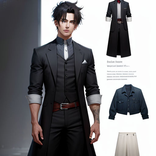 a man in a black coat and tie and pants and a white shirt and tie and a black jacket and a white shirt and a white shirt and a black jacket and a white background