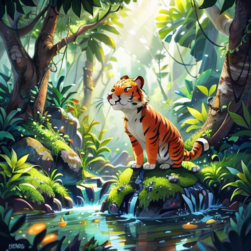 The Tiger's Swim