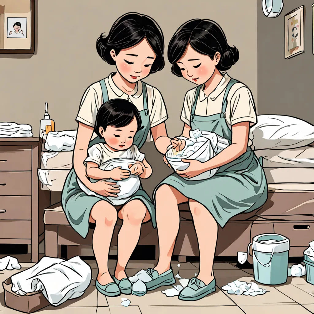 Sister's Diaper Duty