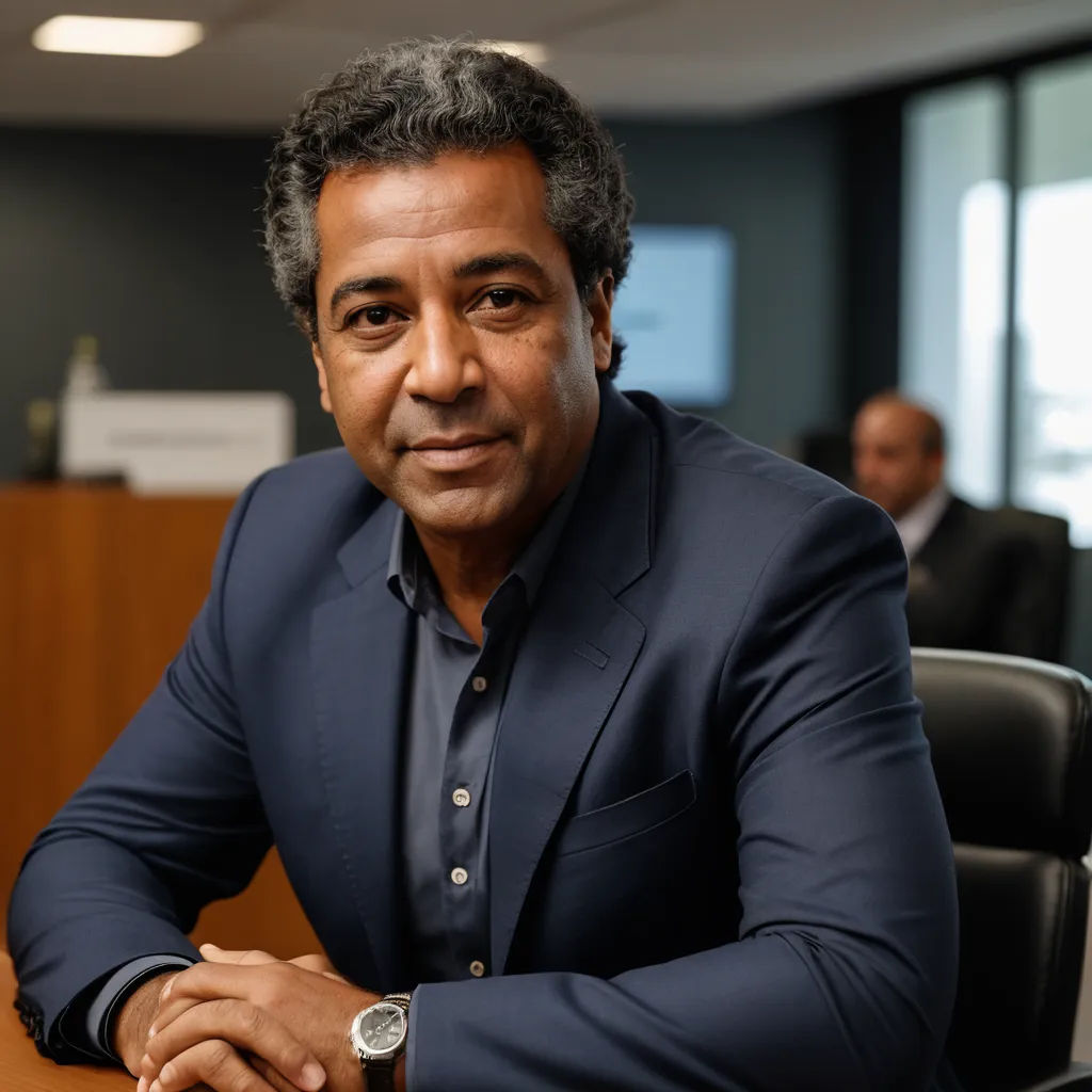 a man sitting at a table with his hands on his knees and a watch on his wrist, in front of him, les automatistes, a stock photo, André Castro, jayison devadas