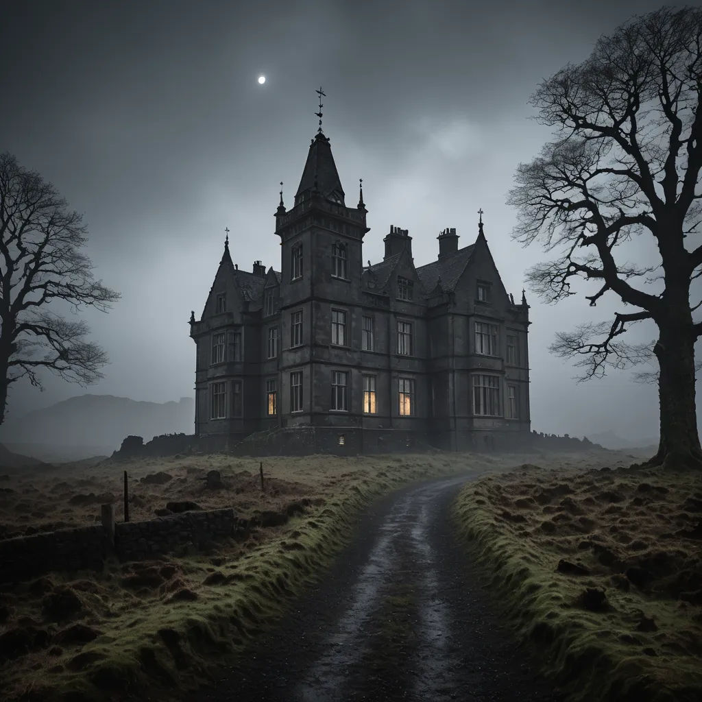 a large building with a tower and a clock on it's side in the dark night time with a full moon, gothic art, a matte painting, Dirk Crabeth, gothic