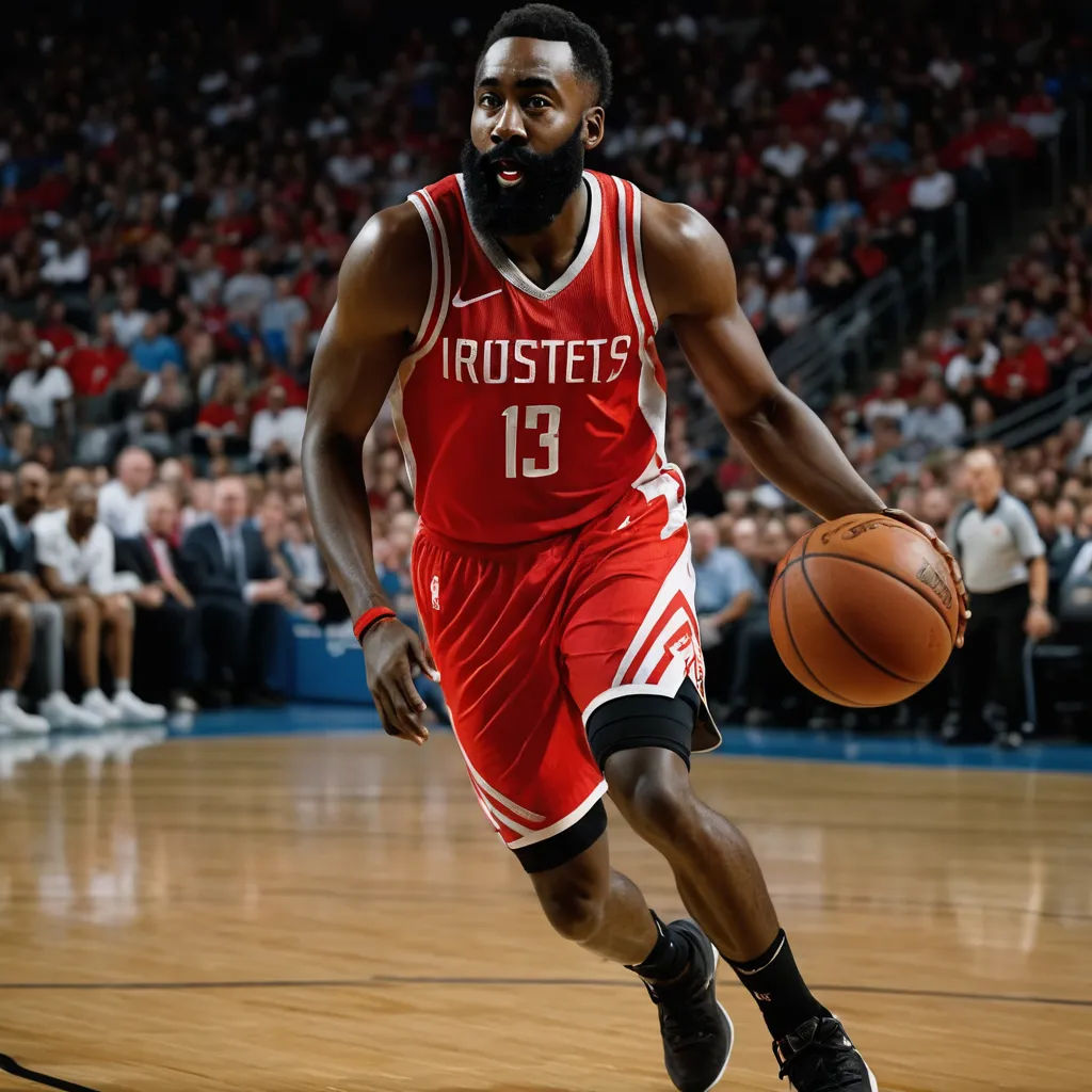 a man in a red uniform is running with a basketball in his hand and a crowd is watching him, process art, a poster, ESAO, turnaround