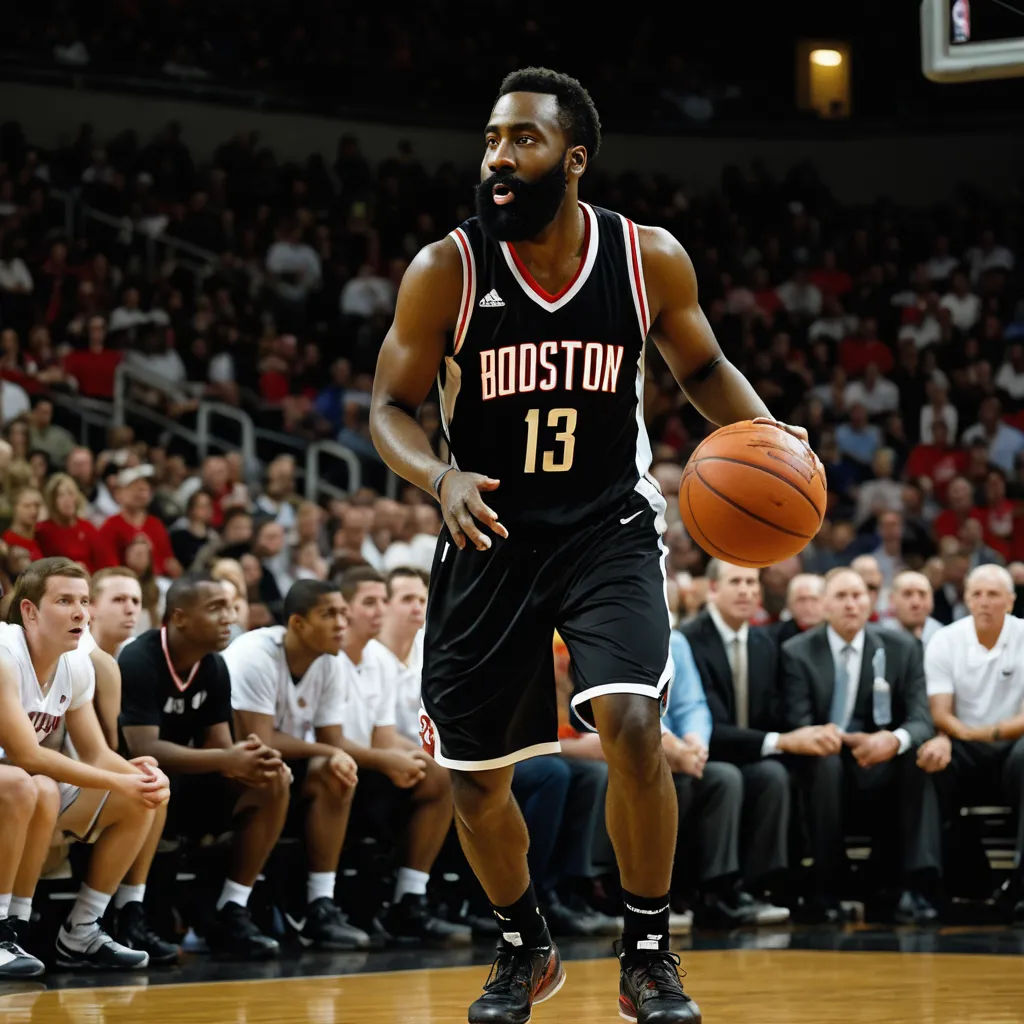a man dribbling a basketball on a court with a crowd watching him from the sidelines of the court, process art, a photo, Allan Brooks, deep 3 point perspective