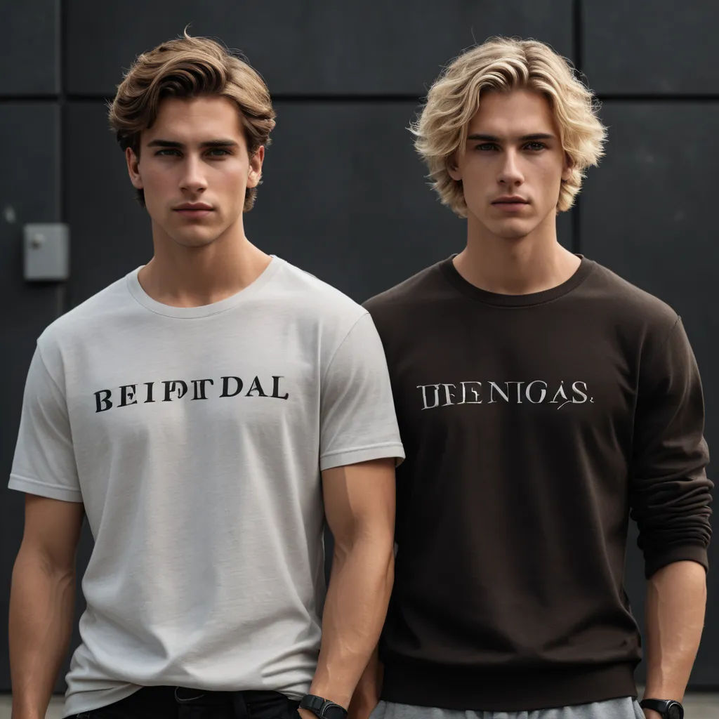 two men standing next to each other wearing t - shirts with the word belippaal on them, aestheticism, an album cover, Christian Hilfgott Brand, behance hd