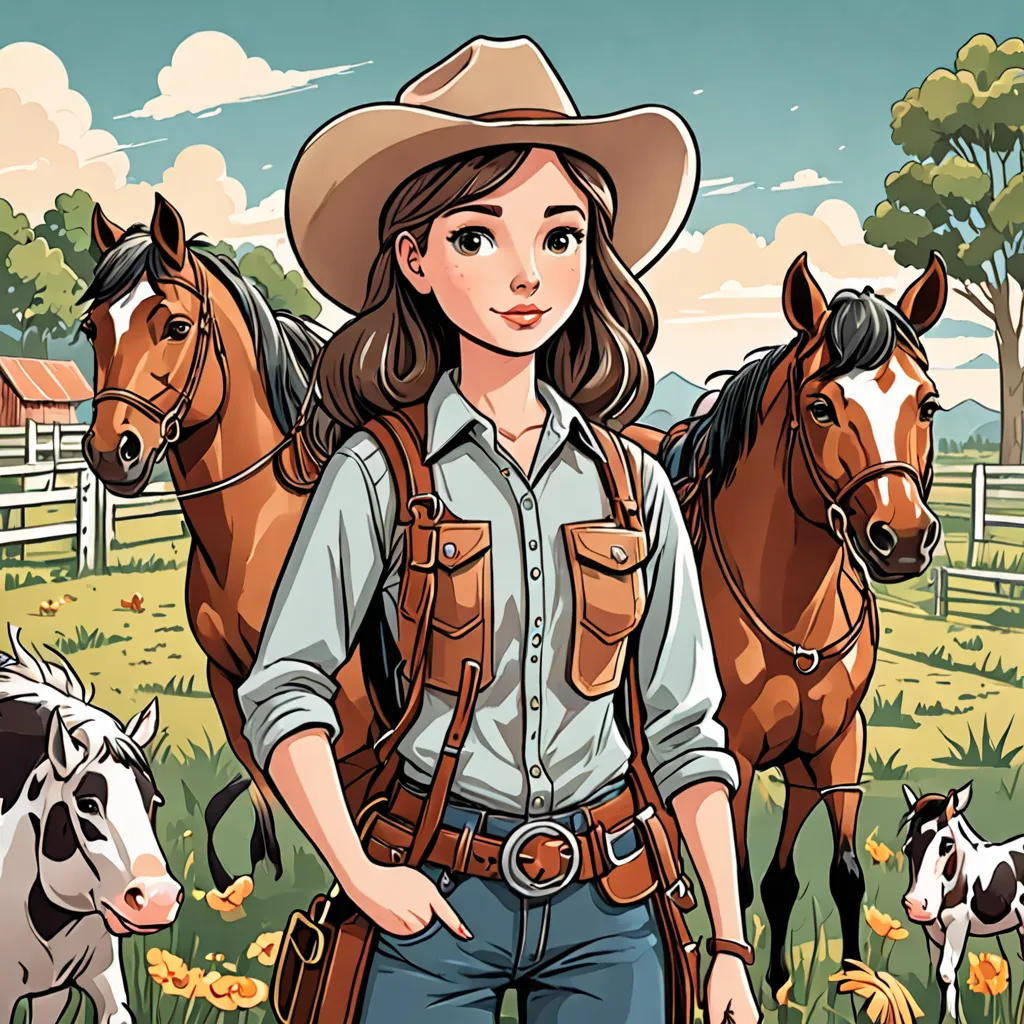 The Adventures of Little Cowgirl on the Farm