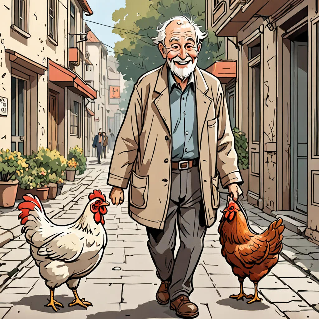 The Old Man and His Feathered Child