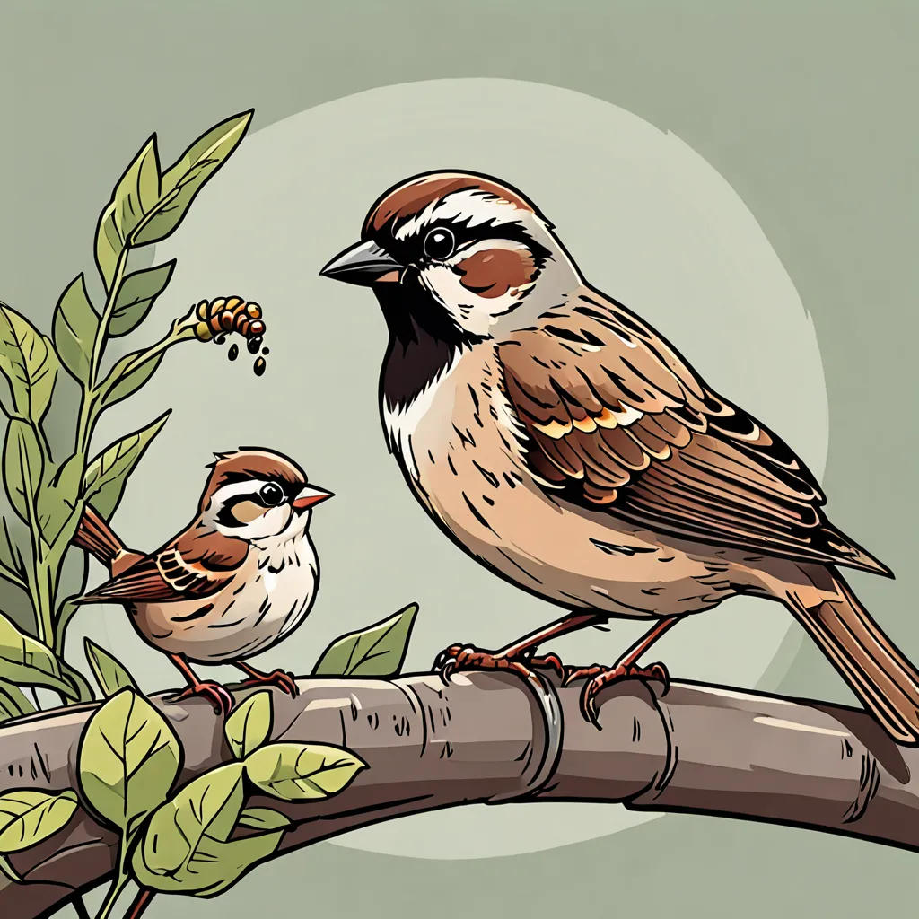 The Kindness of a Caterpillar and a Sparrow