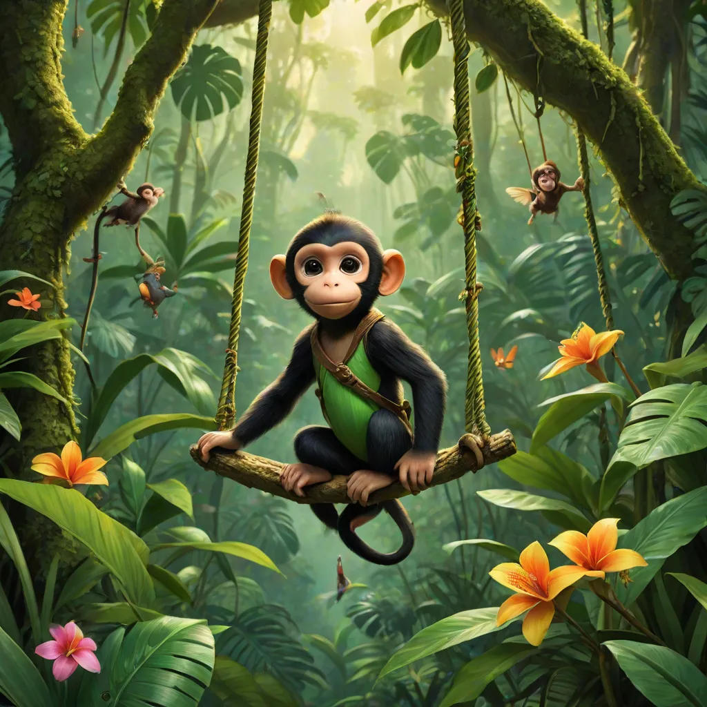 The Adventure of Maya and her Mini Monkey in the Amazon