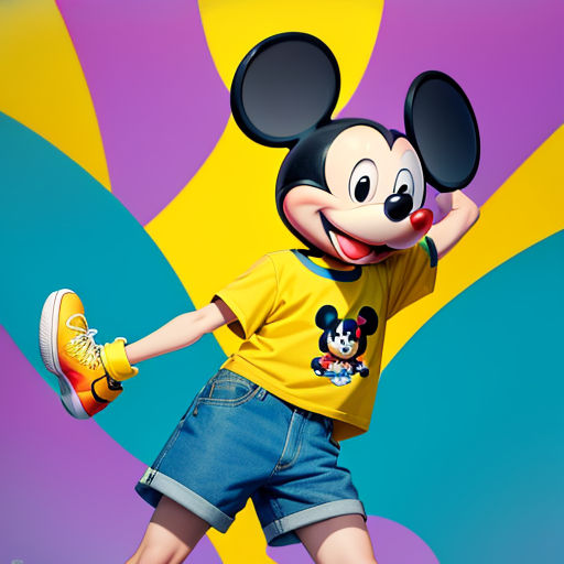 Vector Illustration of Mickey Mouse Editorial Photo - Illustration of  yellow, shorts: 137965016