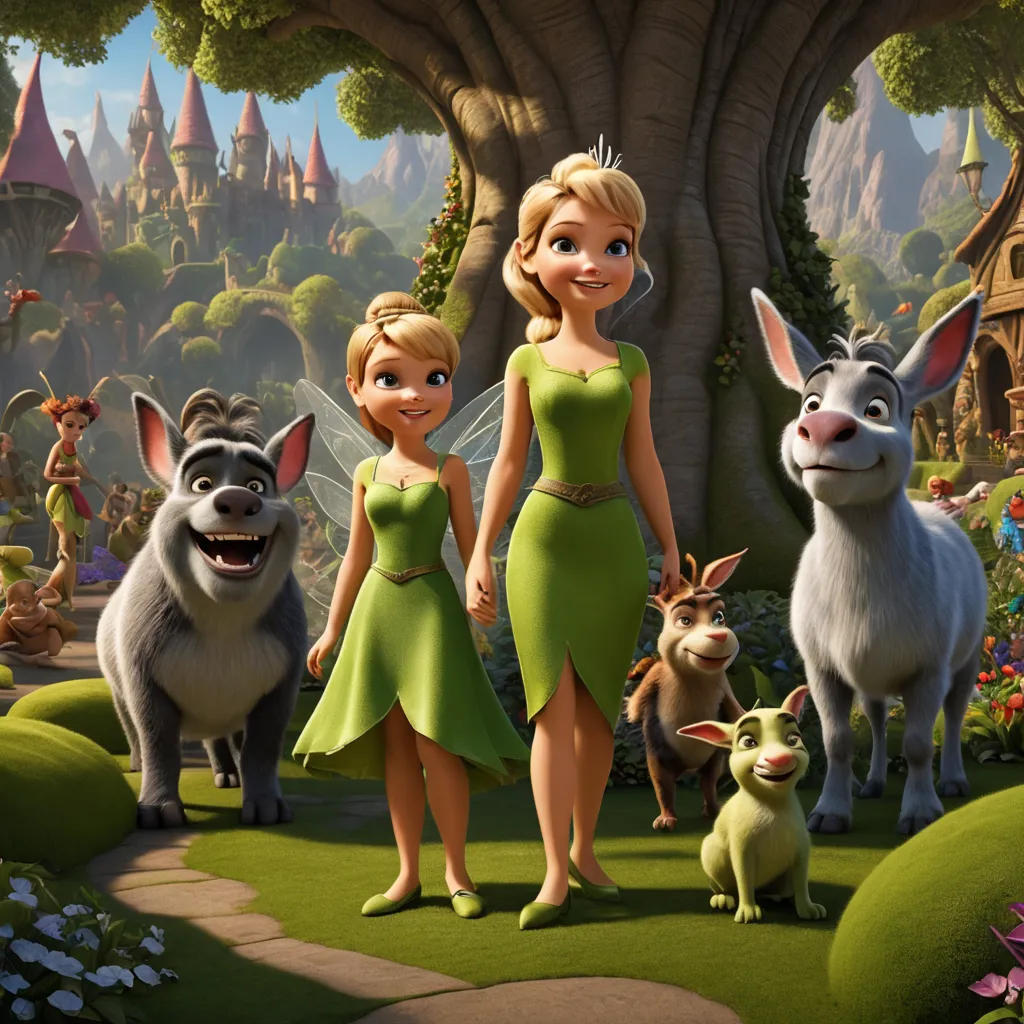 Tinkerbell and the Invaders of Shrek Characters
