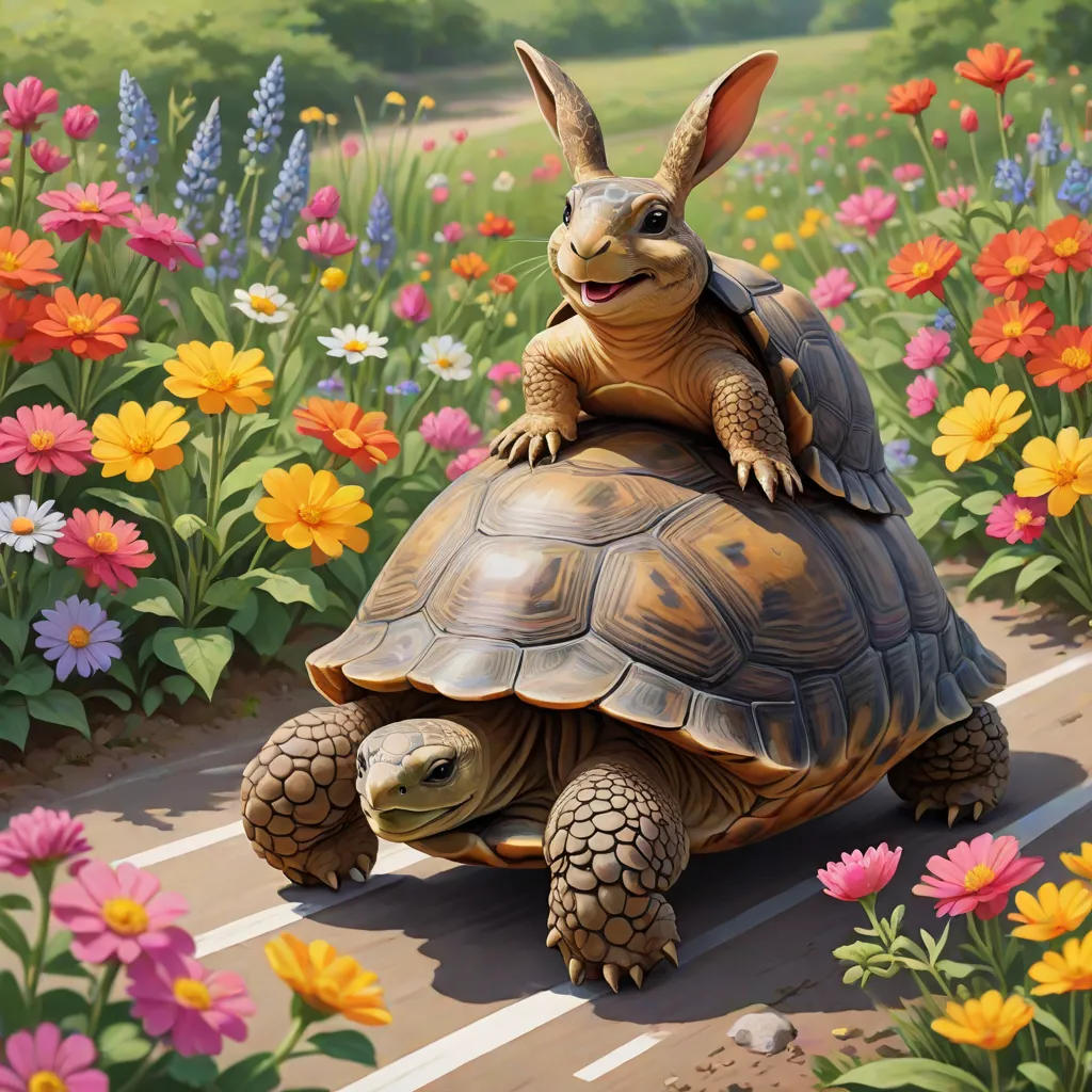 The Tortoise and the Hare: A Colorful Race