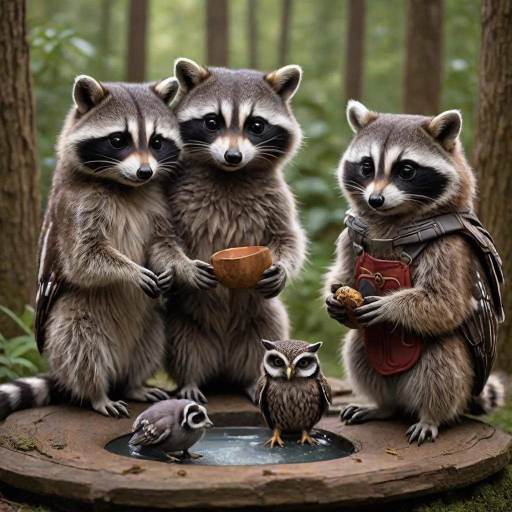 Raccoon Family and the Magic of Clean Hands