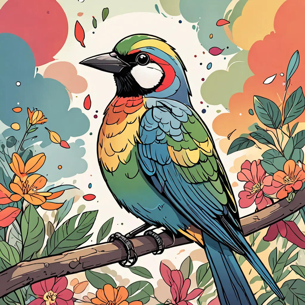 The Magical Journey of Rainbow the Bird