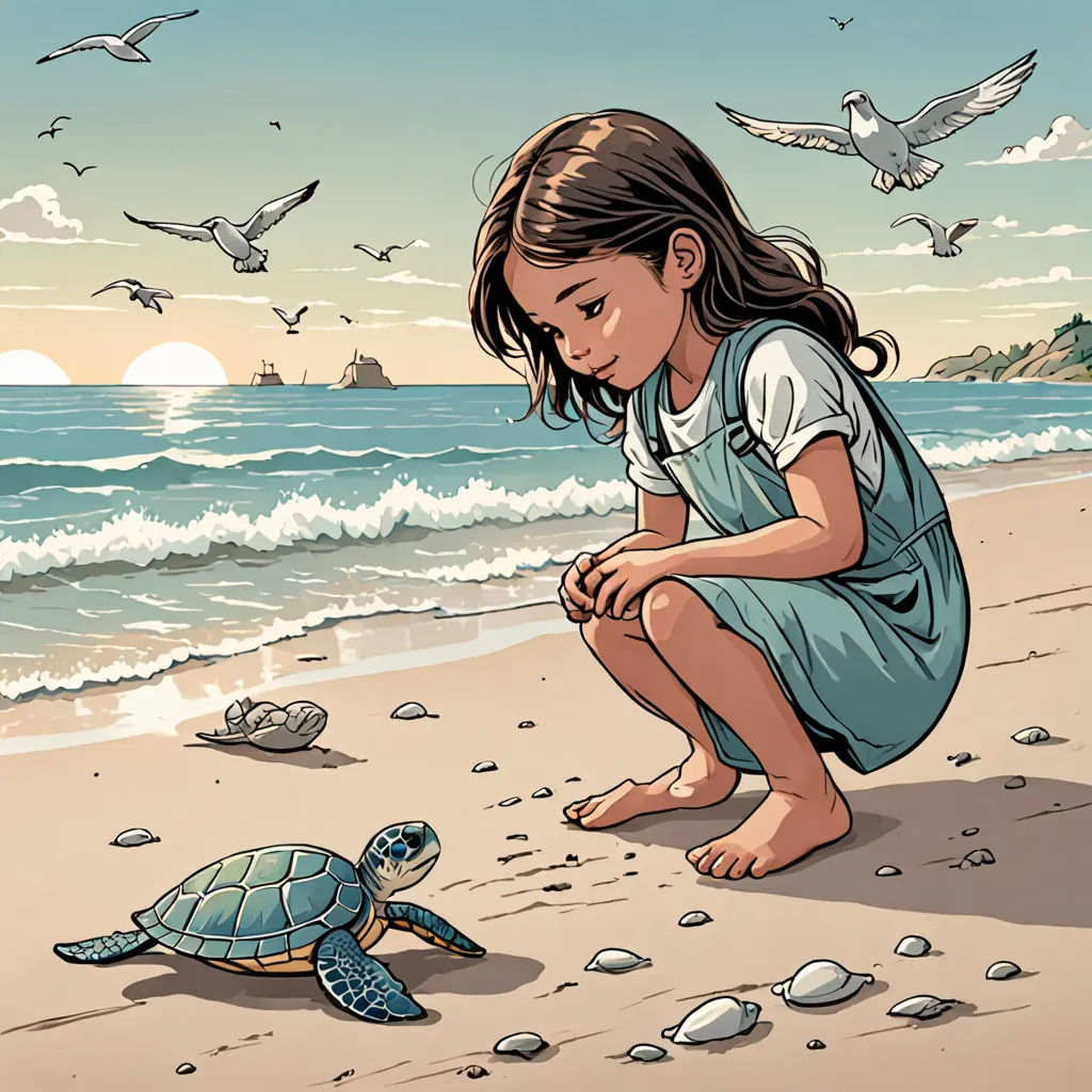The Little Sea Turtle's Journey