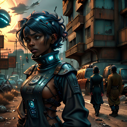 a woman in a futuristic city with a sci - fi fi fi fi fi fi fi fi fi fi fi fi fi fi fi fi fi fi fi fi fi fi fi fi fi fi fi fi fi fi fi fi fi fi