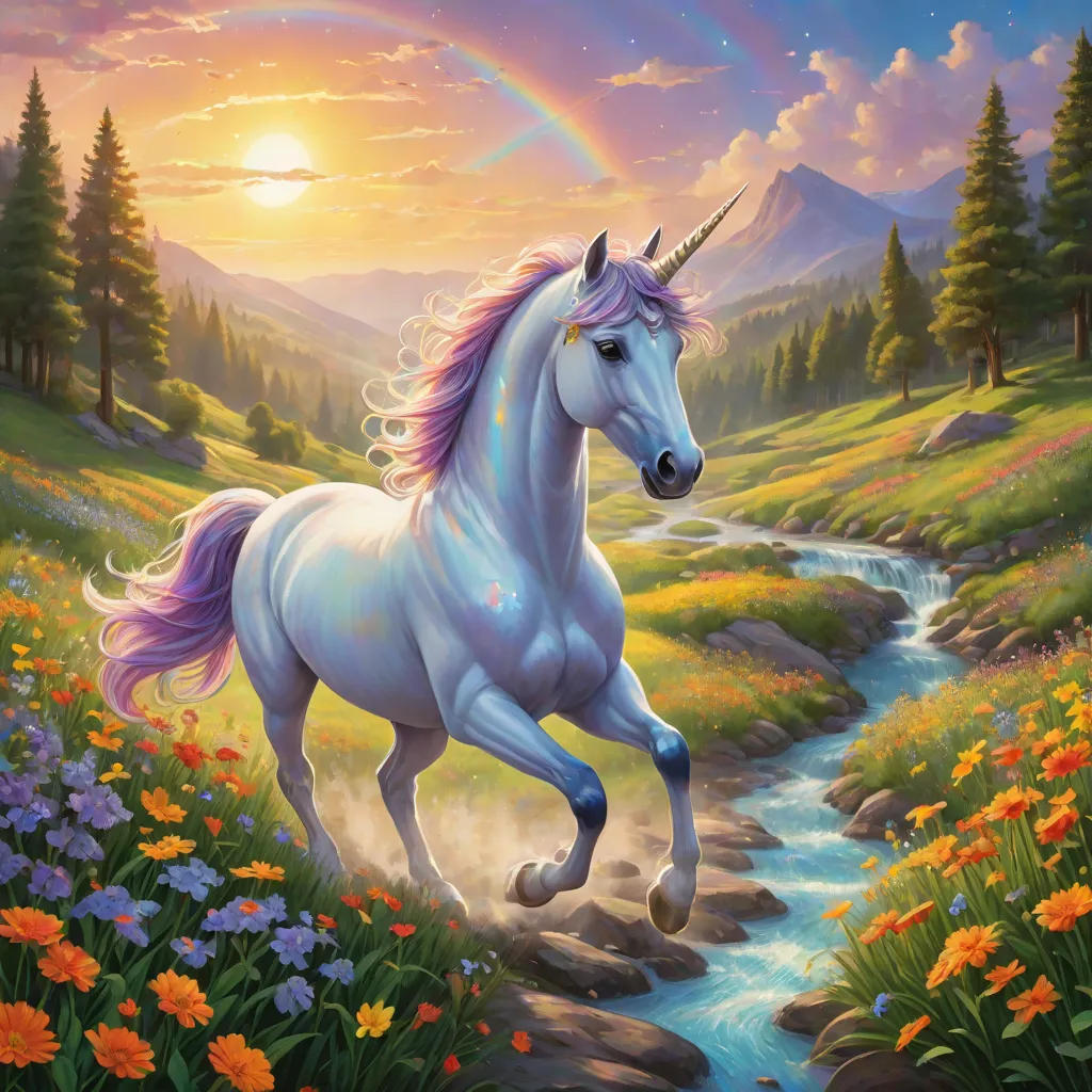 The Enchanted Journey of the Rainbow Unicorn