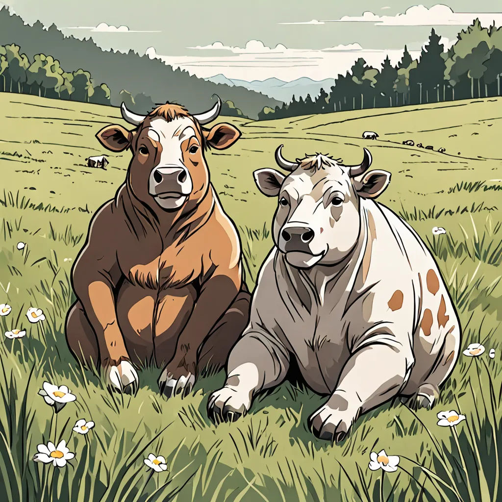The Lazy Bear and the Kind Cow