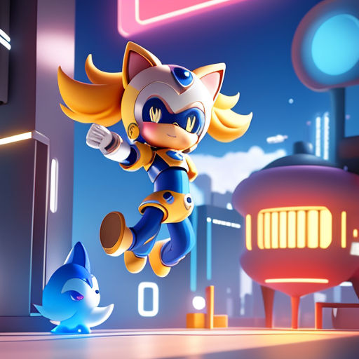 Breezie the hedgehog and Neo Metal Sonic