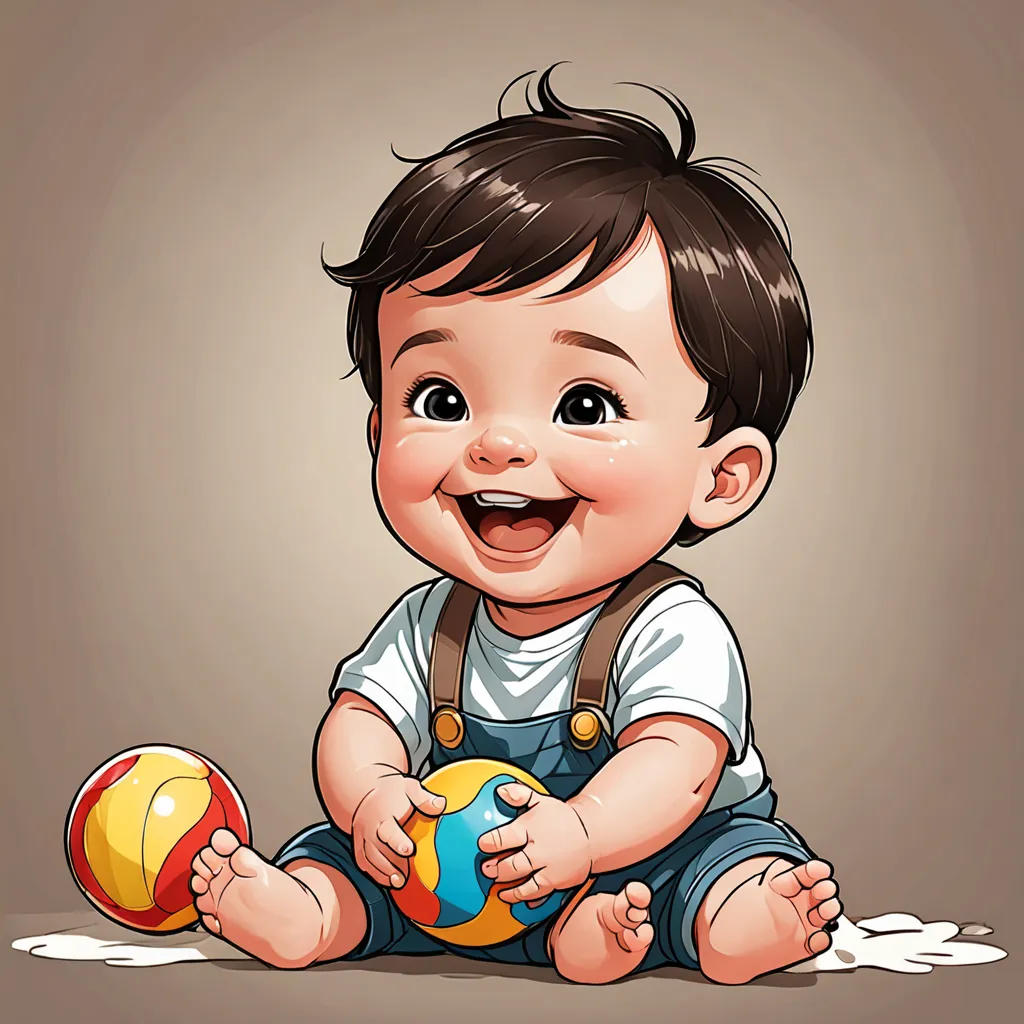 The Little Boy with Dark Brown Hair