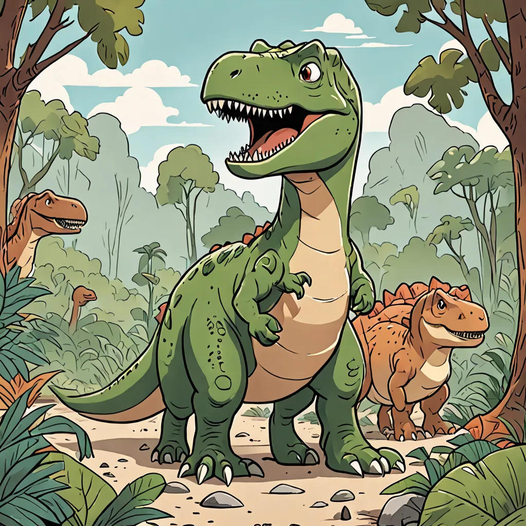 Henry the T-rex and His New Dinosaur Friends
