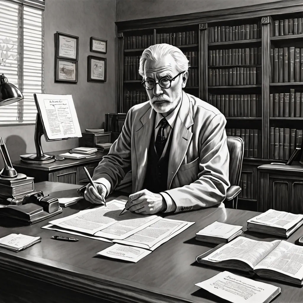 a man sitting at a desk with a lot of papers on it and a lamp on top of it, David Palumbo, classical realism, an ultrafine detailed painting, highly detailed digital painting