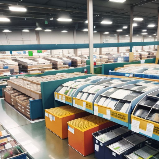 a large warehouse filled with lots of boxes and boxes of papers and folders on shelves and in the middle of the room