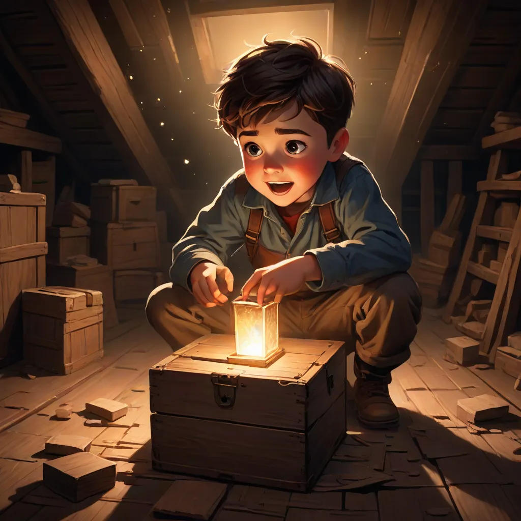 The boy, the box, and a block