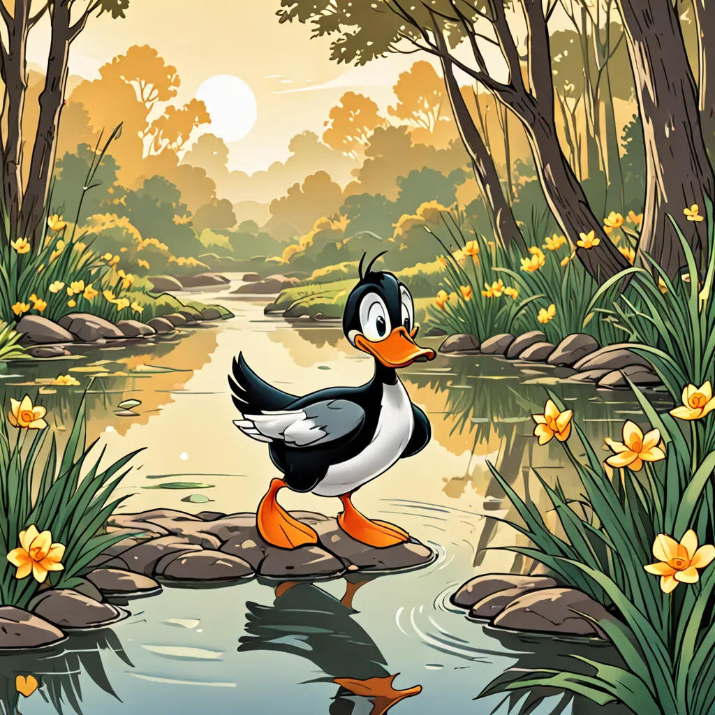 The Duck's Adventure to the Pond