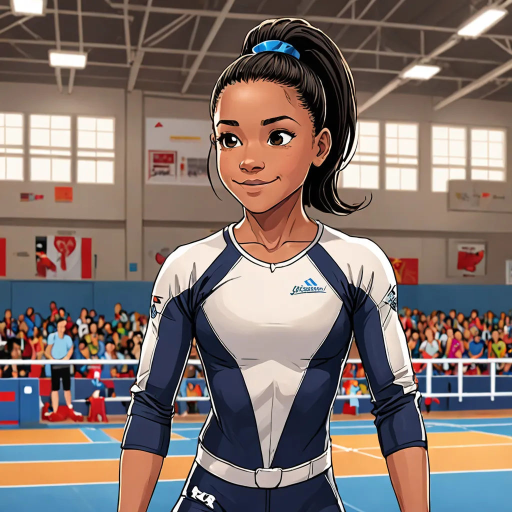 a cartoon of a woman in a tennis uniform on a court with a crowd of people in the background, sots art, a character portrait, Elina Karimova, official art