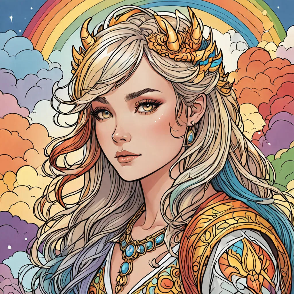 Amber and the Dragon's Rainbow Coloring Book