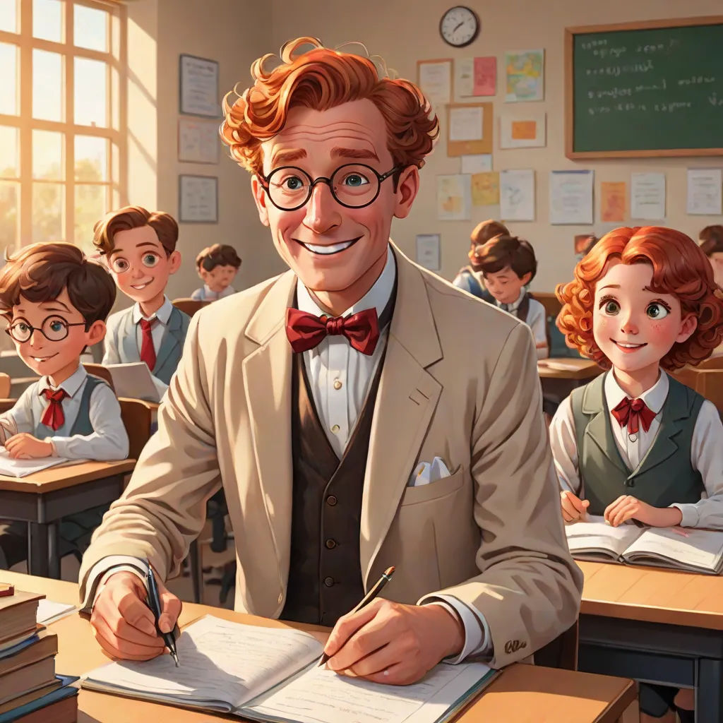 a man in a suit and glasses sitting at a desk with a book and pen in front of him, academic art, a storybook illustration, Eugene Montgomery, official art