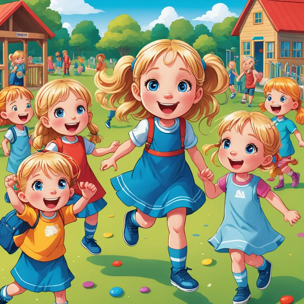 a group of children playing in a park with a dog and a dog house in the background illustration by alex krapf, danube school, a storybook illustration, Caroline Lucy Scott, highly detailed digital painting
