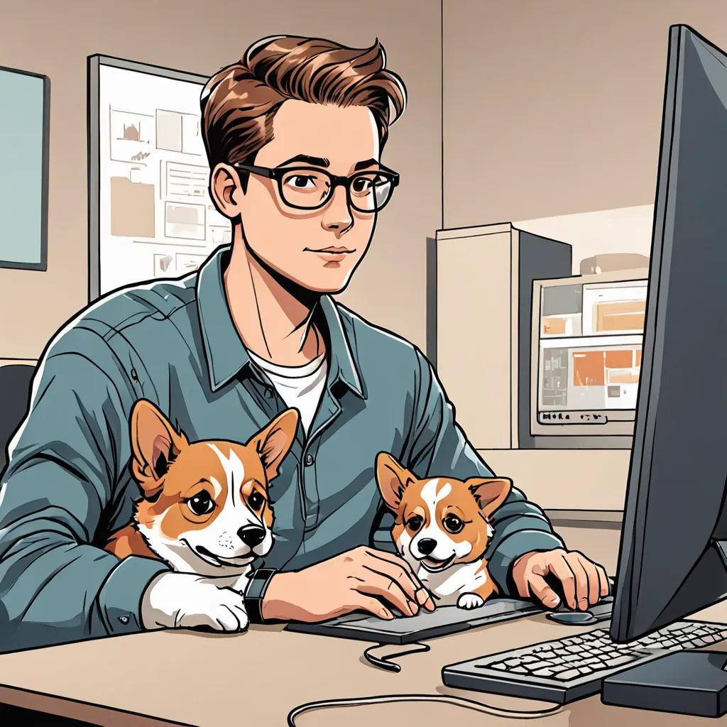 The IT Guy and His Corgi Puppy