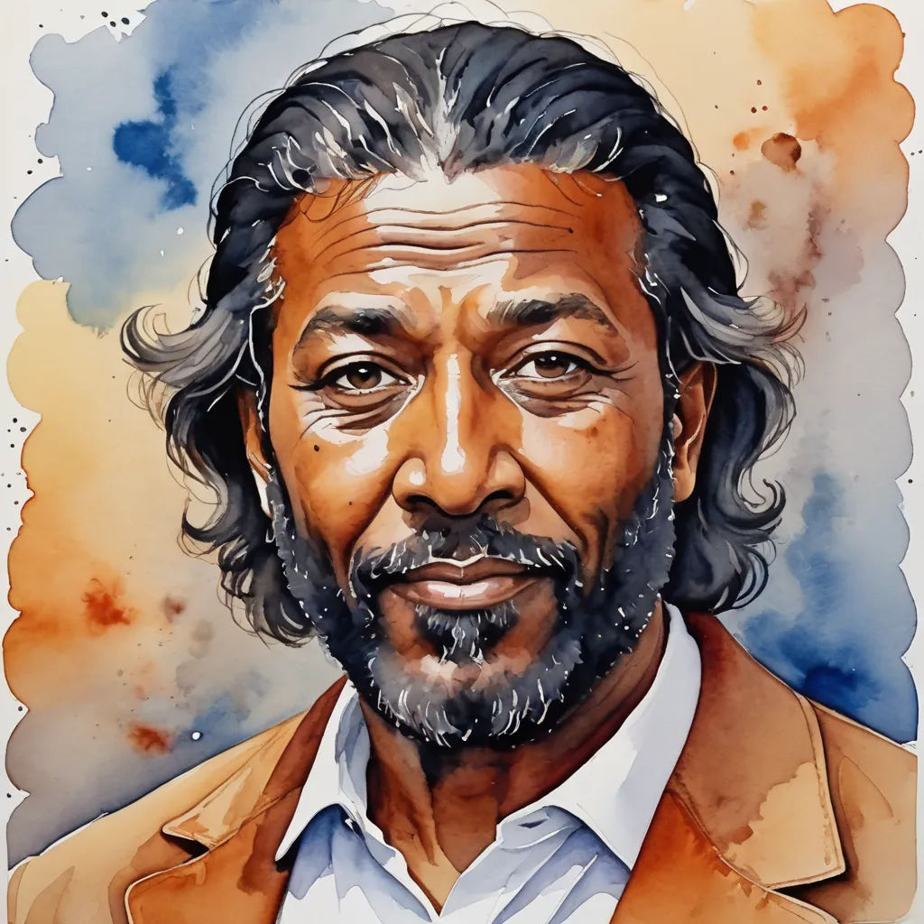 a painting of a man with a beard and a beard mustache, wearing a brown jacket and white shirt, black arts movement, a character portrait, Afewerk Tekle, jayison devadas