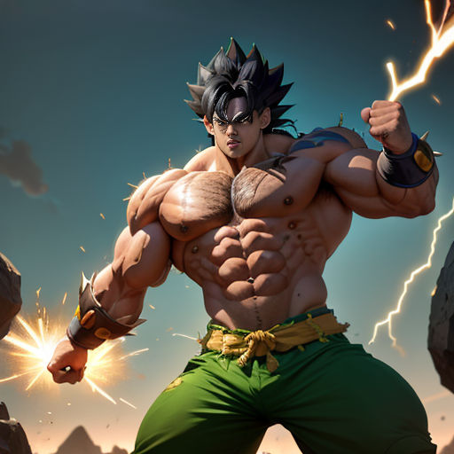 The Legendary Super Saiyan's Muscular Ascension