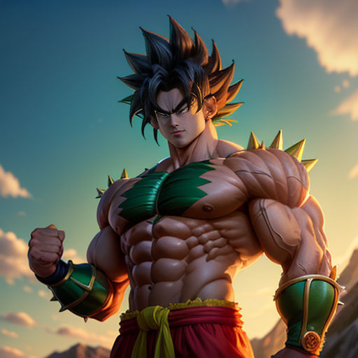 The Legendary Super Saiyan's Muscular Ascension