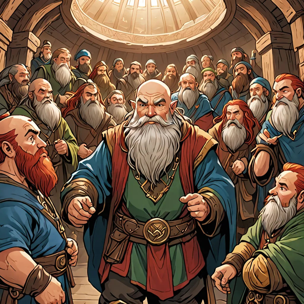 a group of people standing around each other in a room with a dome ceiling and a skylight above, fantasy art, a comic book panel, Brothers Hildebrandt, epic fantasy character art